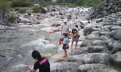 太田切川の水辺の様子