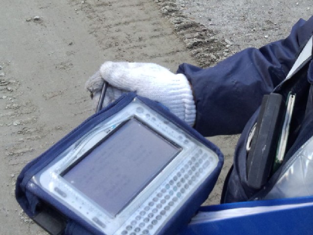 トータルステーションの操作画面