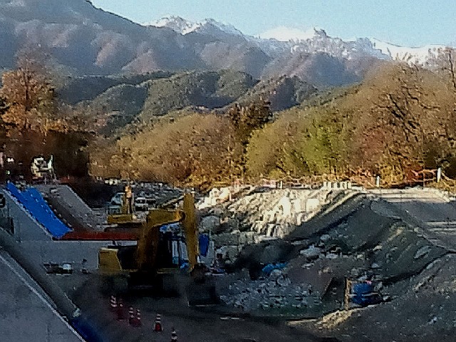 片桐松川の砂防工事