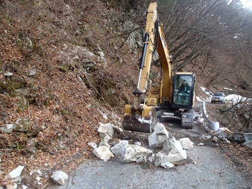 太田切川上流部黒川の工事の再開