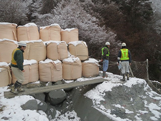 現場内のパトロールの様子