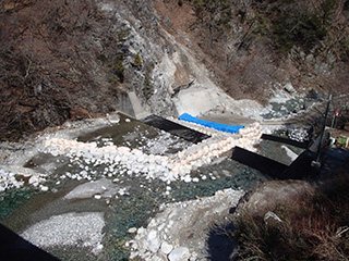 工事の仮締切の状況