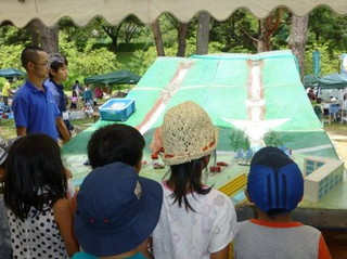 砂防堰堤の模型