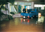 飯田市松尾地区の浸水状況