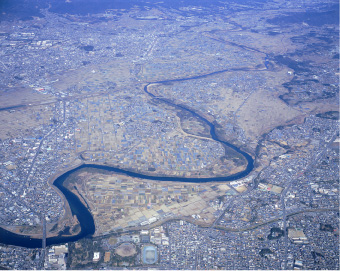 牛川、下条地区 航空写真