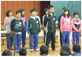 舟着小学校による発表