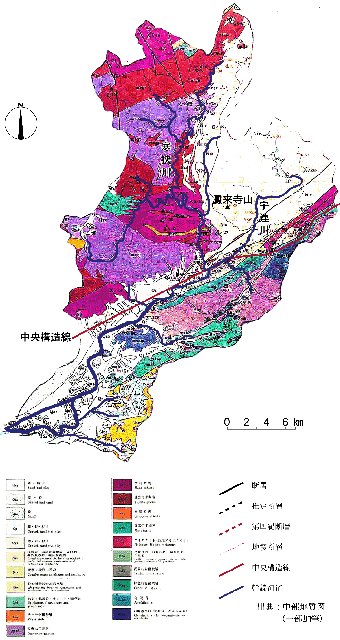 図-2.1.3 豊川流域の地質